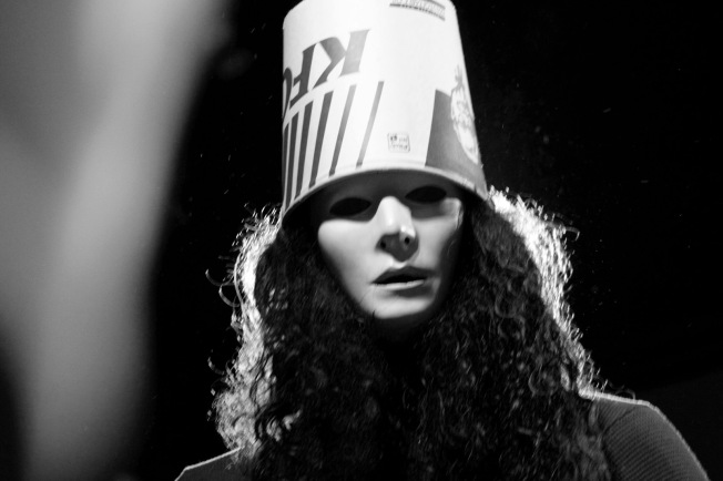 Buckethead stares into your soul.